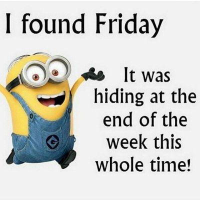 Credible001's tweet photo. I found Friday
It was hiding at the end of the week this whole time!

#FridayFeeling #FridayMotivation https://t.co/BIfxG6klHl