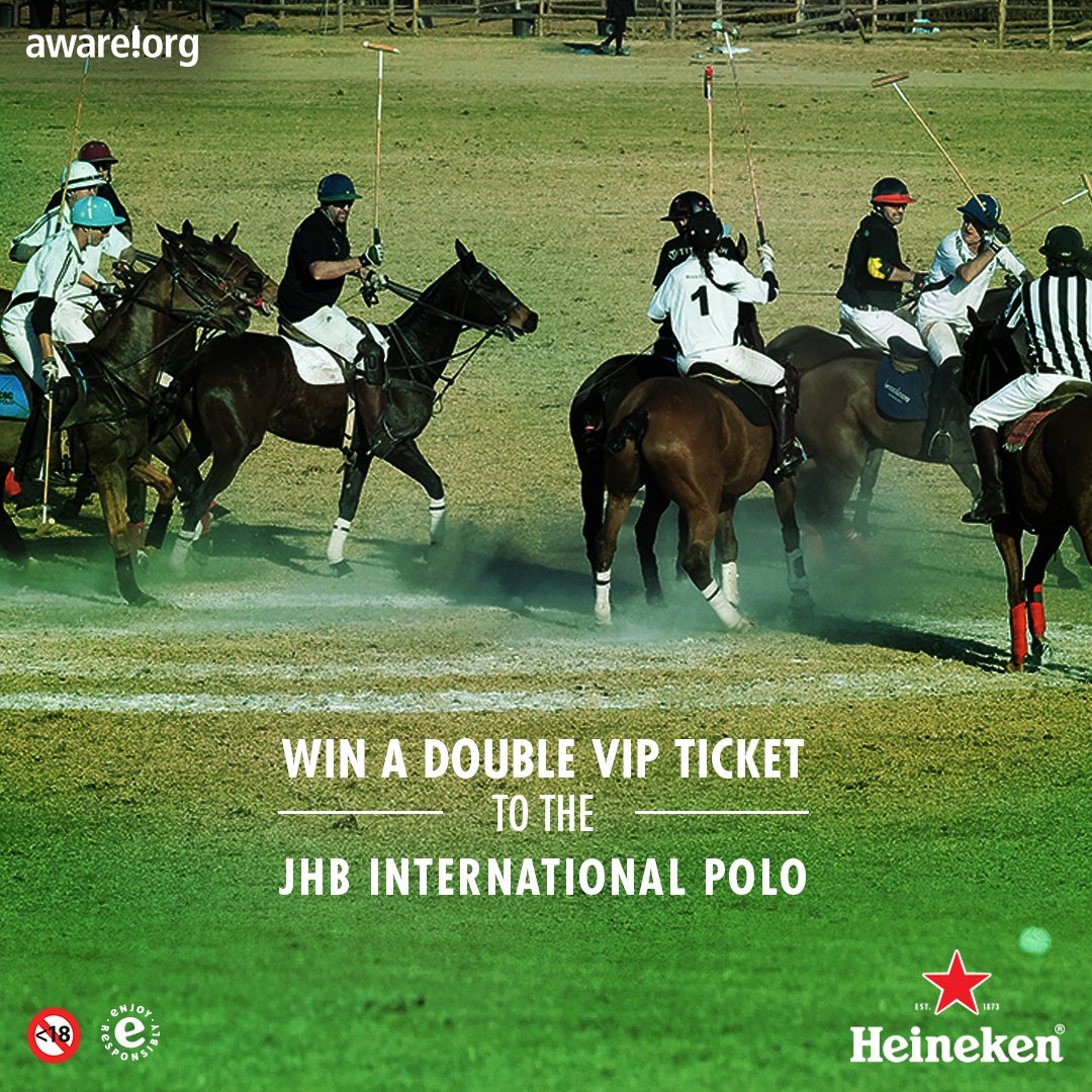 Heineken_SA's tweet photo. You could win two tickets for an all-expenses paid experience for the Heineken Polo Lounge at the Johannesburg International Polo. RT &amp; tag @Heineken_SA to enter. https://t.co/ZWRIwENoL6