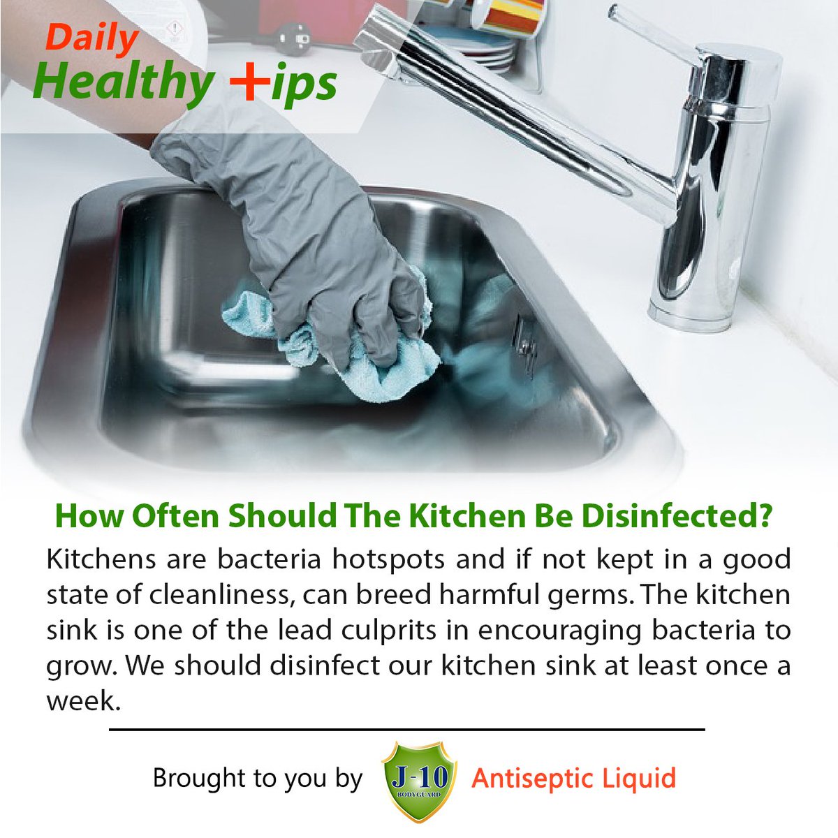 J10 Antiseptic On Twitter Make Your Kitchen Sink Germ Free
