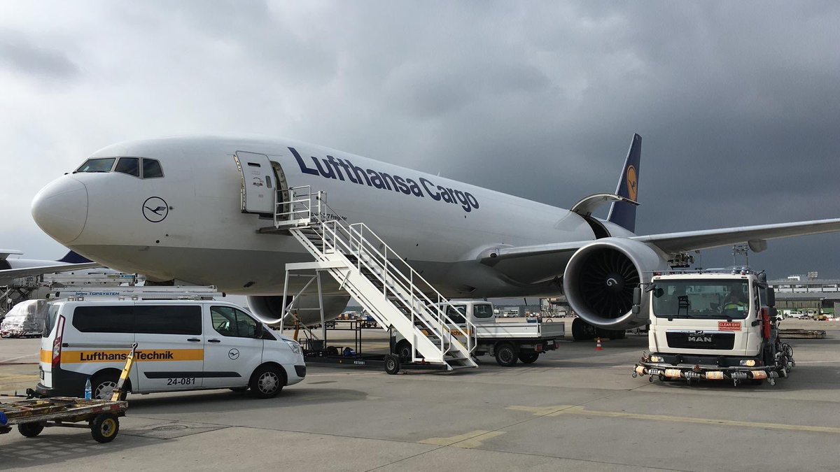 Lufthansa Cargo Beautytrip From Fra To Muc Our 77f With Registration D Alfe Will Land At Muc Airport Around Noon Who Is Going To Spot It Before It Disappears In The Hangar