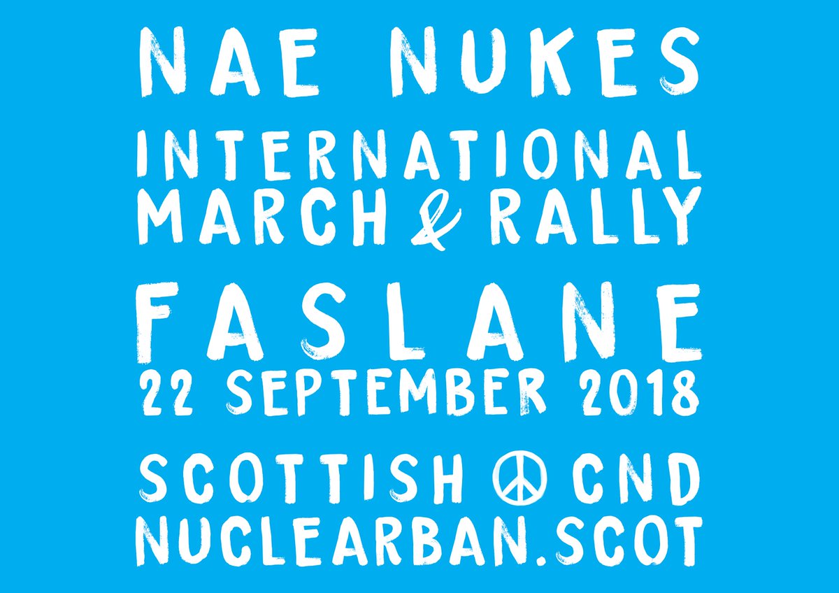 Could you be one of our super stewards at <a href="/NaeNukes2018/">Nae Nukes Rally</a> in just over two weeks time? Come to a meeting at Scottish CND office (77 Southpark Avenue, G12 8LE) on Tuesday 18th September at 5:30pm. bit.ly/2NW1rxj