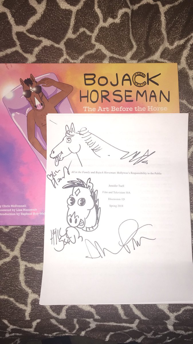 gingergiraffe14's tweet photo. Thanks @paleycenter! The new season of Bojack Horseman is going to be incredible!! Shoutout to #MikeHollingsworth for signing my essay https://t.co/vWjMHnAL3k