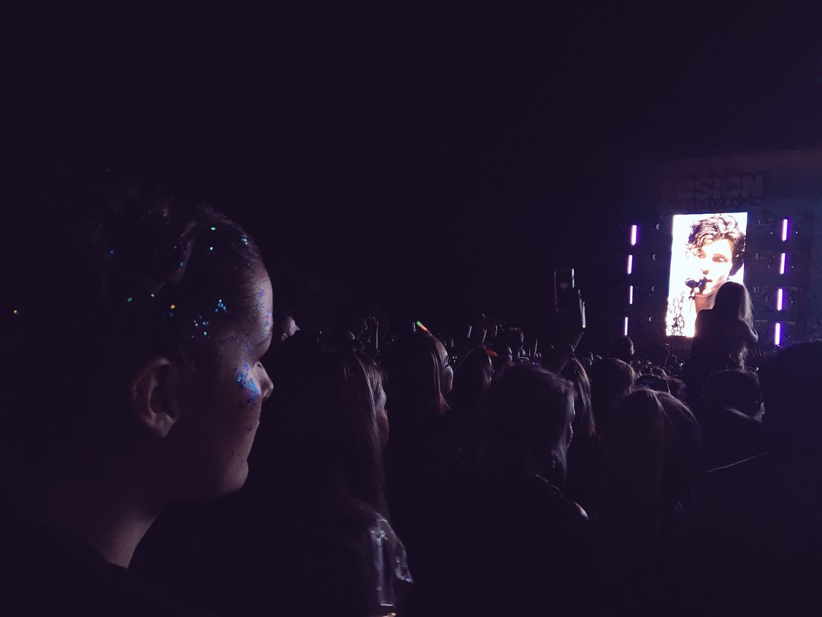 AliceArisu_Sp's tweet photo. @fusionfest First Festival for her and watching her fav. Need to took this pic so she can remember she was there and Shawn was singing for her 😍 https://t.co/39V8MFmoZe