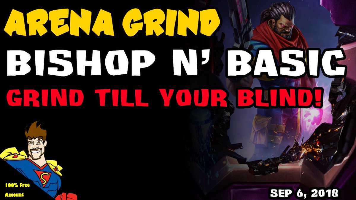 MstrSil's tweet photo. Going Live: Bishop n' Basic arena grind. @MarvelChampions do you grind arena too? https://t.co/DkcNz9CGkF