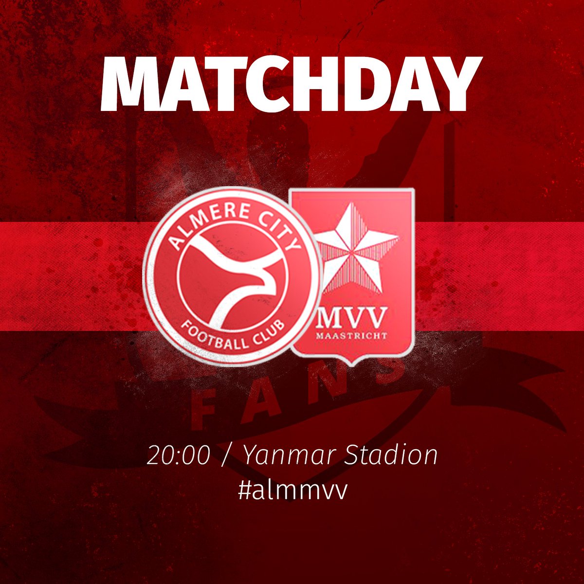 AlmereCityFans's tweet image. #MATCHDAY! Almere City FC - MVV Maastricht. Aftrap op 20:00 uur in het Yanmar Stadion. #almmvv