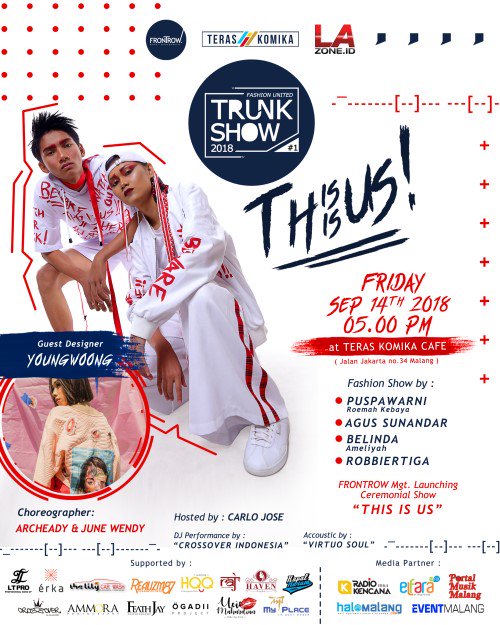 eventmalang's tweet photo. FASHION UNITED TRUNK SHOW 2018 – Volume #1 “THIS IS US” | Friday, September 14th 2018 | 17.00 PM | at TERAS KOMIKA CAFÉ (Jl. Jakarta No.34 Malang) | More information: (+62 857 8539 1010) Arief / (+62 816 1561 9921) Ucie https://t.co/HnZoDJCDOt