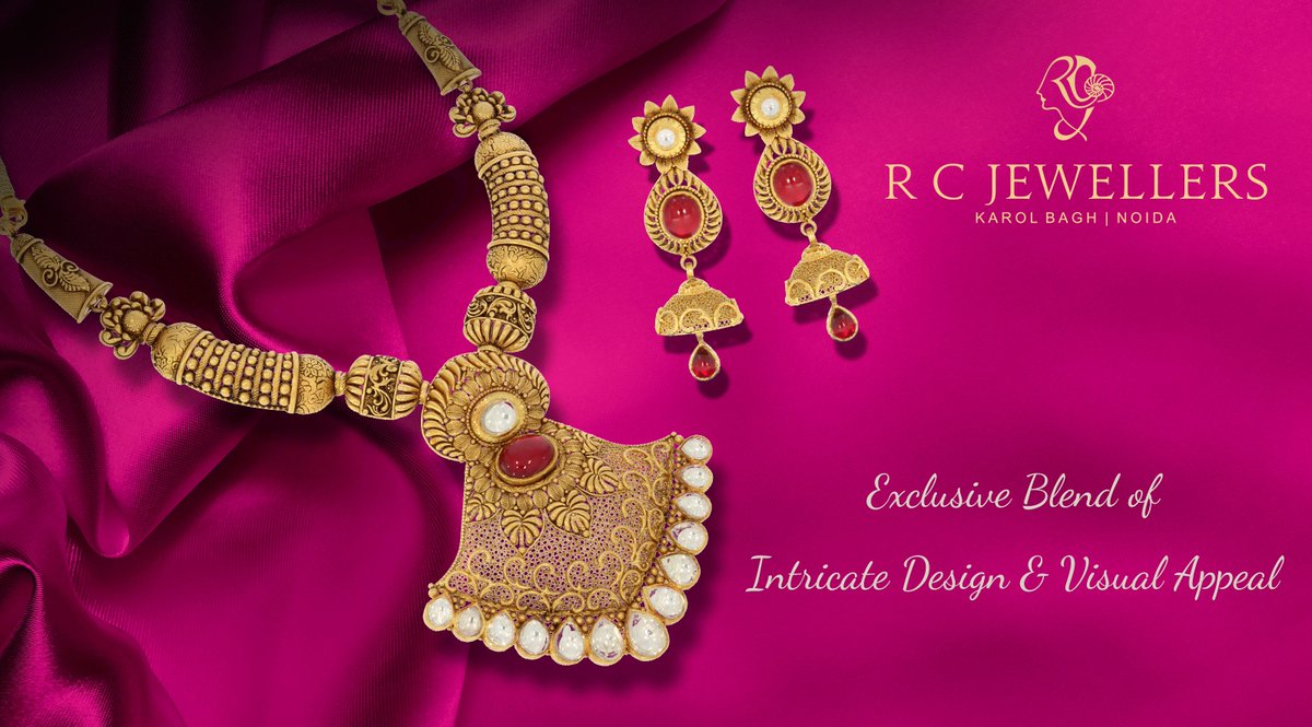 RC_JEWELLERS's tweet photo. Exclusive Blend of Intricate Design &amp; Visual Appeal.
.
#RCJewellers 
.
#Polki #Necklace #gold #Festival #Noida #NCR #Shopping#women #womensfashion #indianwedding #indianbride #designerset #desibride #Traditional #diamond #set #bridalcollection #Ethnic #jewellery #anniversary https://t.co/sMK75418uW
