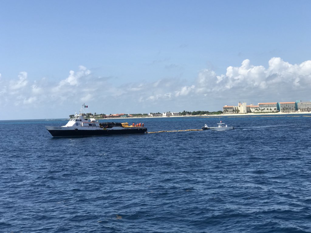 Liv_QM's tweet photo. 📸 #Cancún #barreras #ecológicas #sargazo #Goimar 🌤⚓️⛴ https://t.co/5DHCjH0HIv