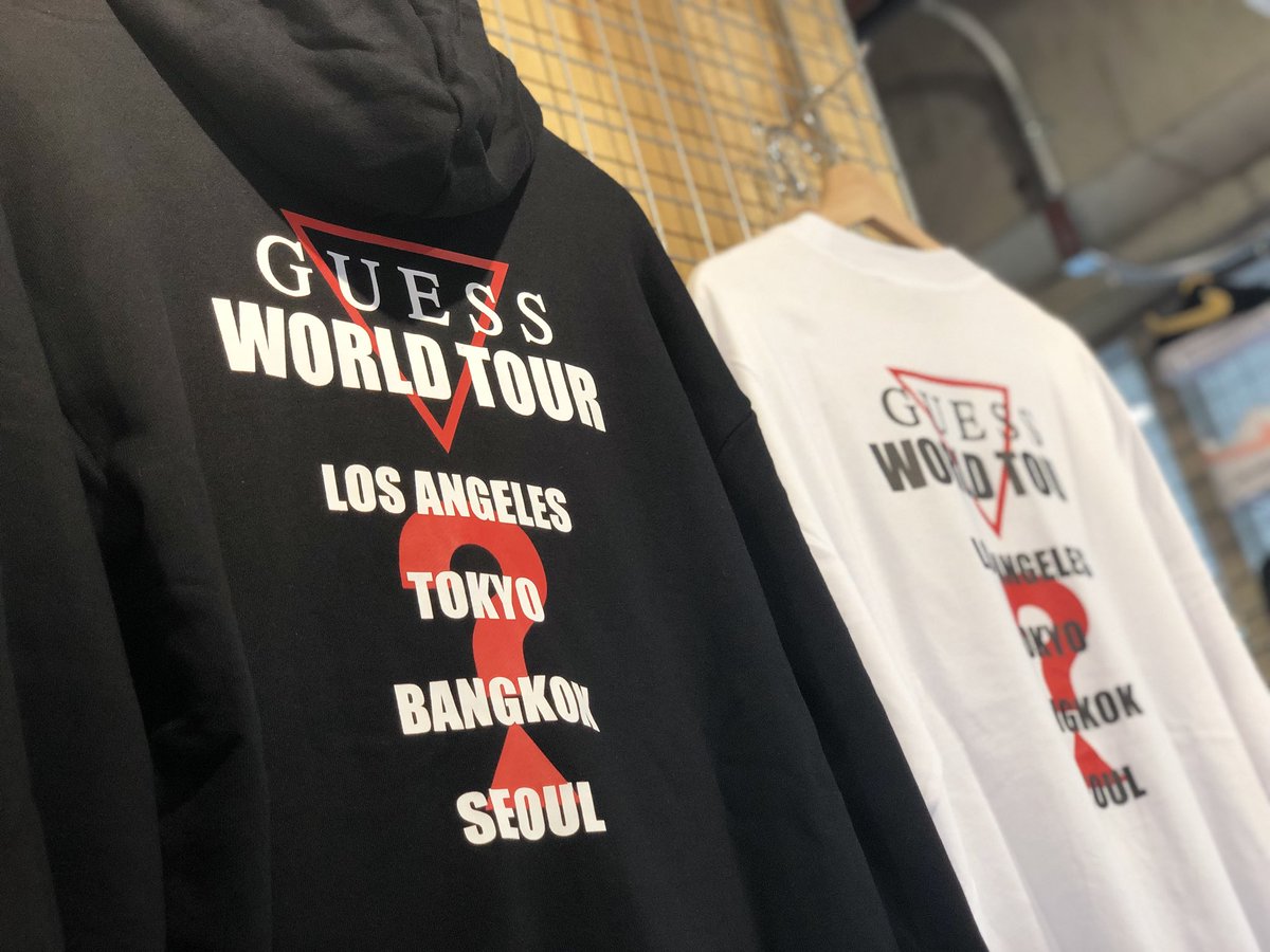 CHAPTER_STORE's tweet photo. 【CHAPTER原宿店】
New arrival‼️
GUESS
 HOODIES WORLD TOUR
MI4K8606AT(BLK/IVY)
¥9.500-(+tax)
・
GUESS
TEE SHIRT WORLD TOUR
MI3K8604AT(BLK/WHT)
¥4.200-(+tax)
#guess#ゲス#sneaker https://t.co/4iF0jRVxmY