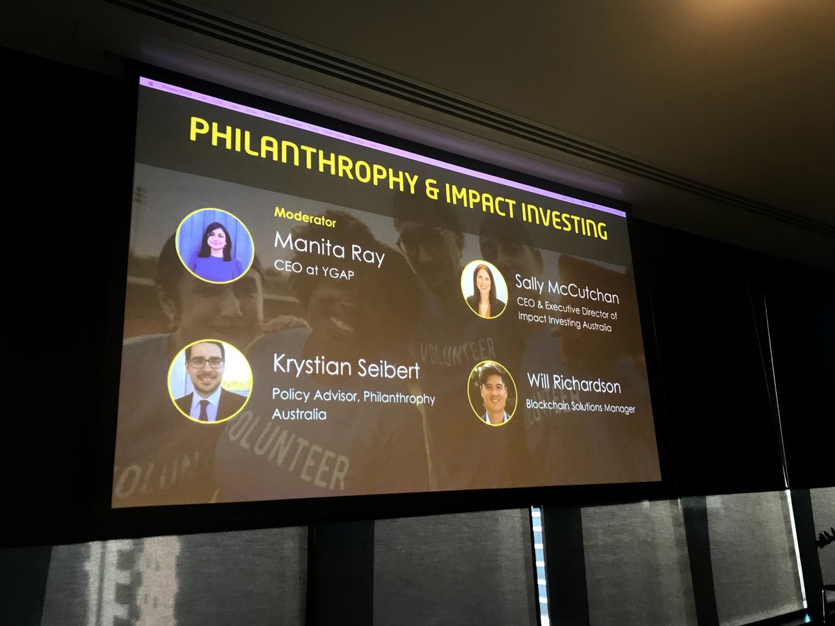 Final panel of the day before our lightning pitches: Philanthropy and Impact Investment. Getting real on the impact and implications of getting investment for ventures, and the responsibilities and dynamics that come with it. #SItech2018 #DIFvic