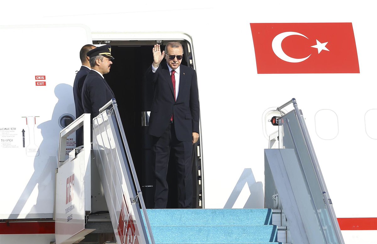 Cumhurbaşkanımız Recep Tayyip Erdoğan, özel uçak "CAN" ile Suriye konulu "Türkiye-Rusya-İran Üçlü Zirvesi"ne katılmak üzere İran'a hareket etti.