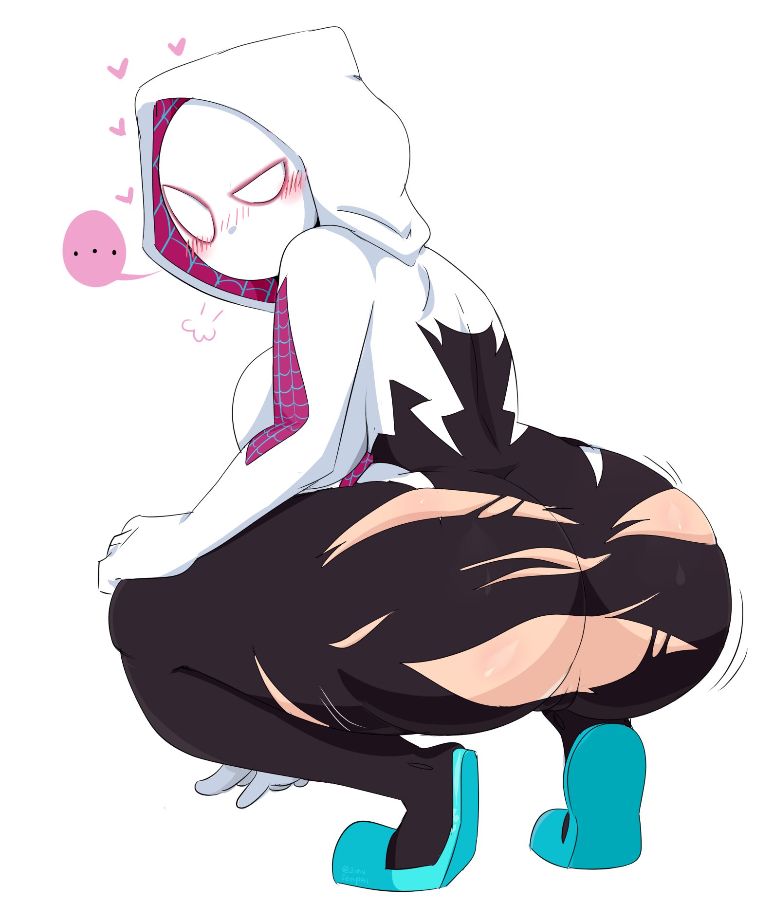 62. Finishing off my Spider week doodles with some Spider Gwen butt, enjoy....