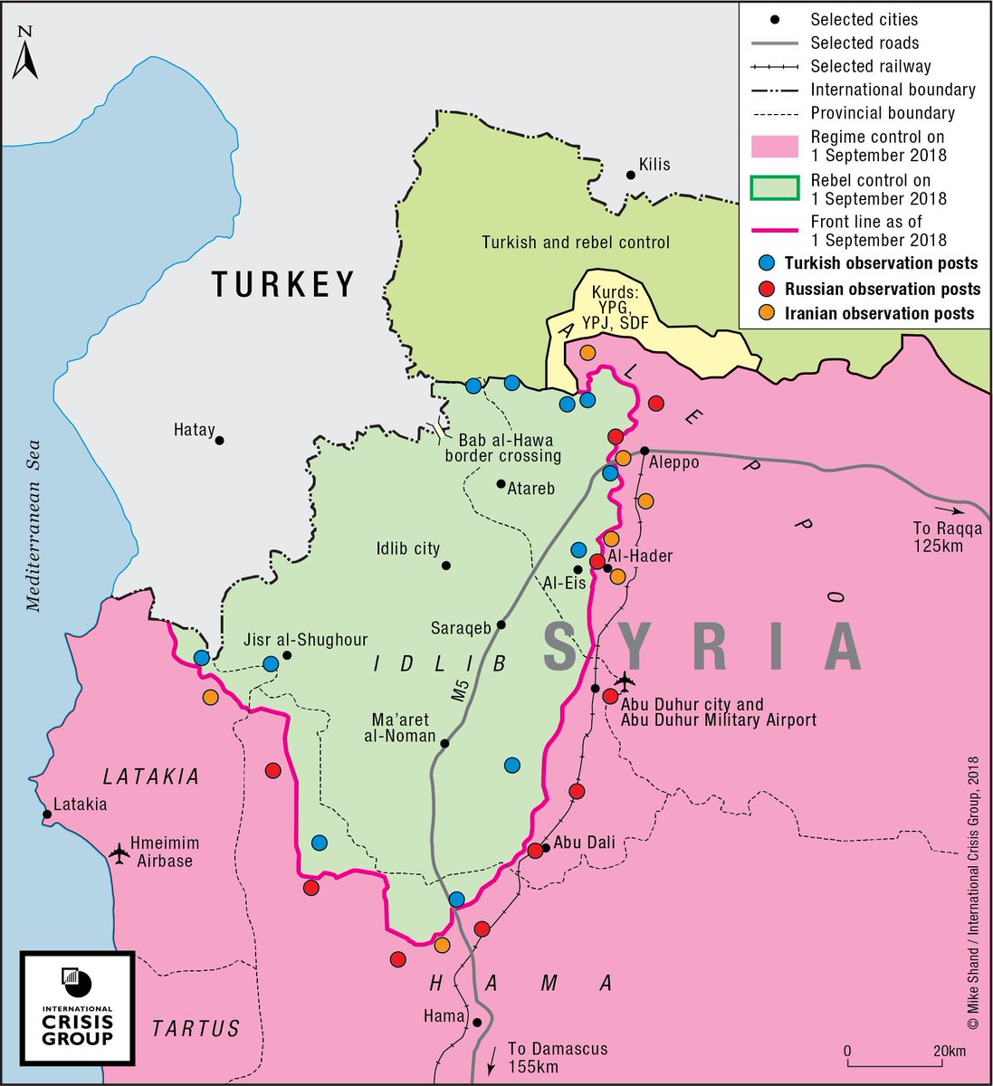 smmsyria's tweet photo. Map demonstrates military situation in Northern #Syria: #Idlib, #Aleppo and #Hama https://t.co/TvlBQzNRRc