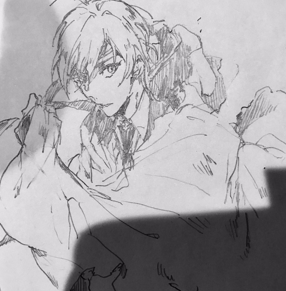 先輩に紙とペンを差し出されたので落書き 
