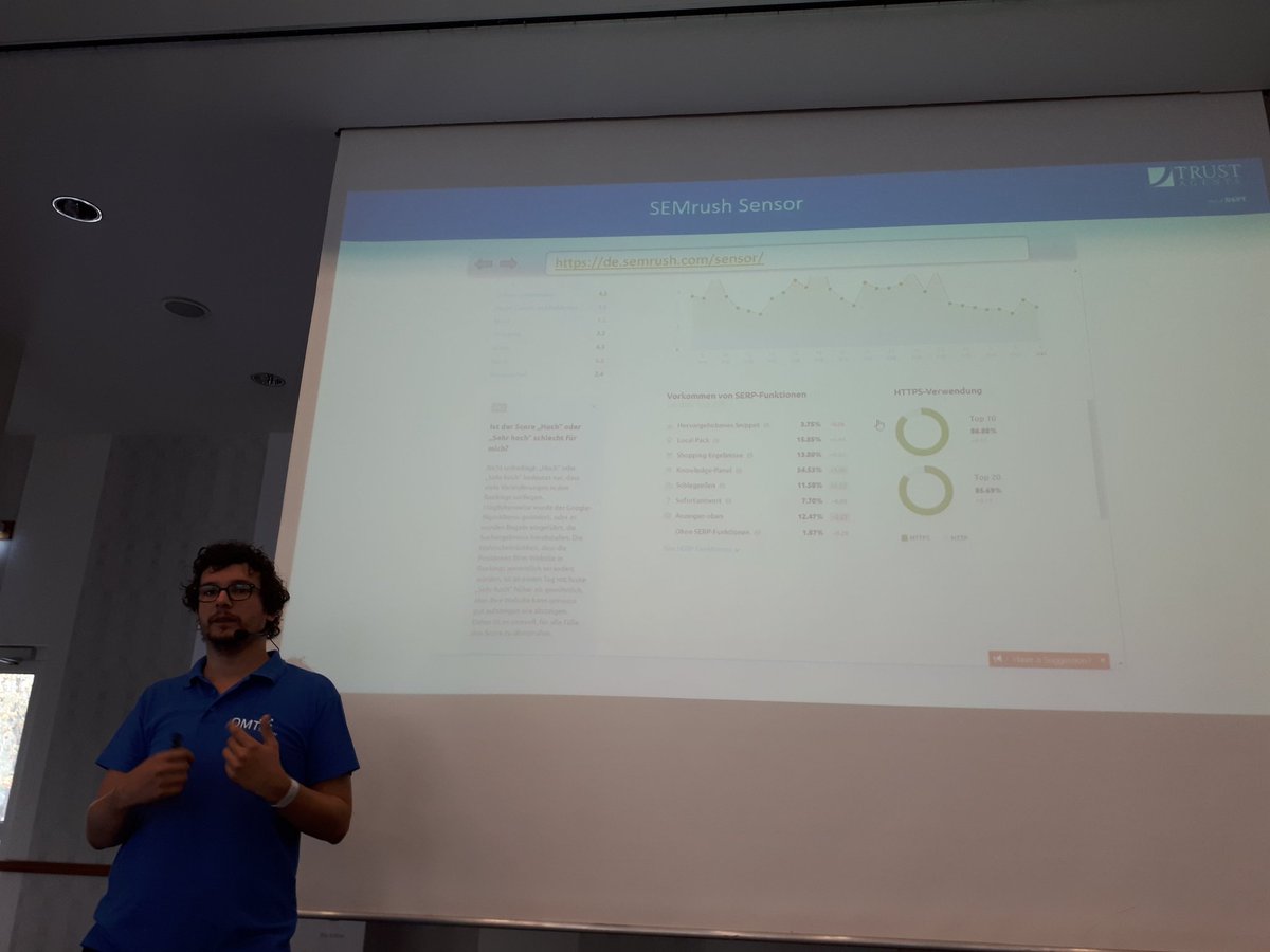 evgeni_sereda's tweet photo. Stephan Czysch von @trustagentsgmbh #trustagents bei @om_tag #omt2018 für SERP Überprüfung und Nachforschungen SEMrush Sensor als kostenloses Tool zu empfehlen. https://t.co/xzLoIJQdU0