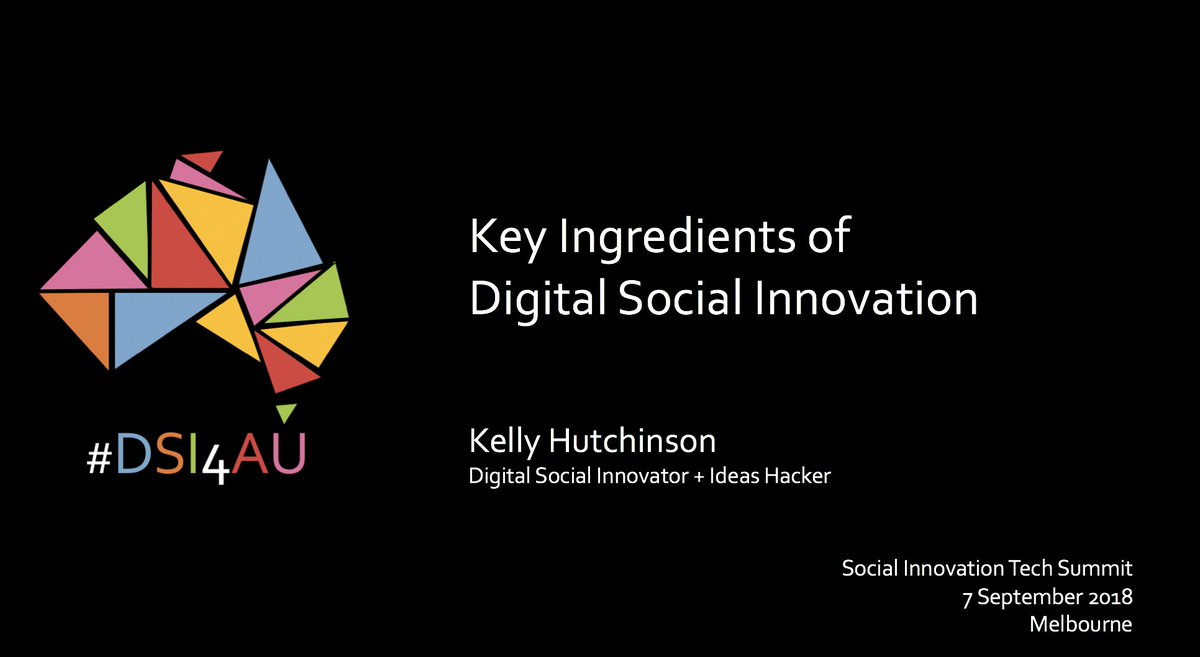 My slides from today's keynote 'Key Ingredients of Digital Social Innovation' a longer version will be available when the dust from #DIFvic settles  digitalsocial.org.au <a href="/dsi4au/">🌈 DSI4AU 🏳️‍🌈</a> #DSI Thanks <a href="/auSINetwork/">Social Innovation Network, Australia</a>
