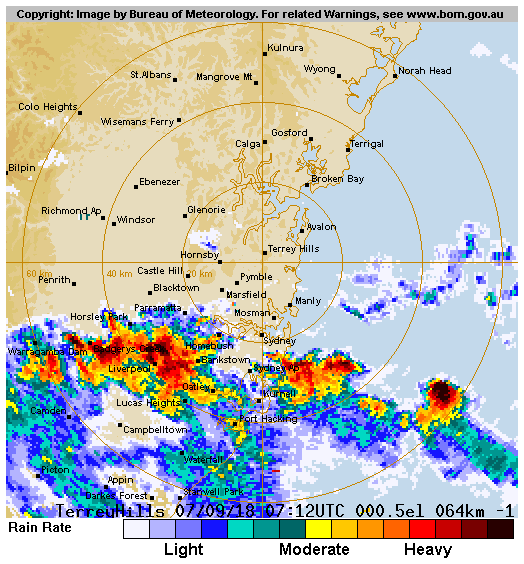 Lightning strikes at a rate of about one 1000 per hour have been observed in the 50 kilometre radius around #Sydney, as storms continue to move across part of #NSW.  Severe weather #warnings remain in place and are being regularly updated: ow.ly/u1pR50itPUh