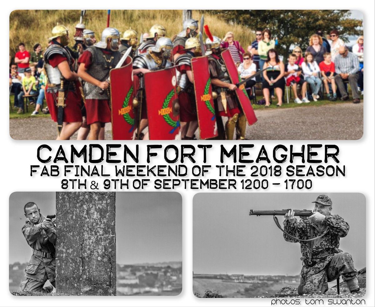 CorkCoast's tweet photo. Last chance to visit @CamdenFtMeagher fort this weekend. Various events including Roman & #WW2 renactments. Then relax for a cuppa with with stunning views of cork harbour & Roches Point. In #Crosshaven.
#cork #corkBuzz #cobh #brennanTorpedo https://t.co/Yq0RLh9ffk
