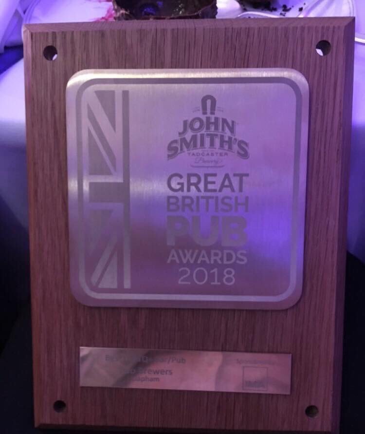 Fantastic evening at the Great British Pub Awards, proud to have won two awards. 

🏆Best Sports Pub <a href="/F3k_london/">famous three kings</a> 
🏆Best LGBTQ+ Bar/Pub <a href="/2BrewersClapham/">Two Brewers Clapham</a> 

#GBPA #PubAwards <a href="/morningad/">The Morning Advertiser</a> 👏🏽