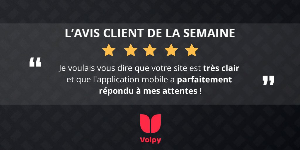 Volpy_Fr's tweet photo. Notre webdesigner et nos dev' sont aux anges ! 😍
Et toute la #TeamVolpy est fière de vous satisfaire. 👍
On continue comme ça !!! https://t.co/BtUHQOCmY1