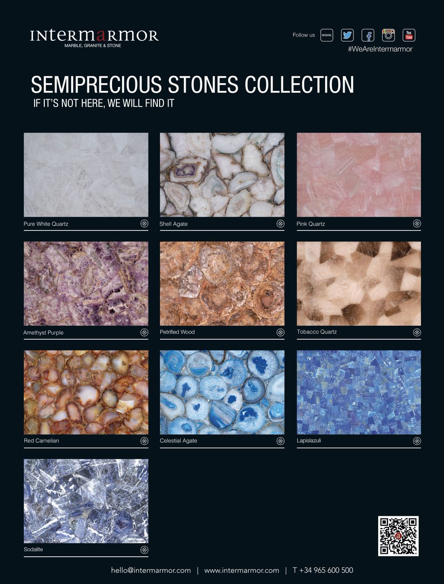 Intermarmor_'s tweet image. Semiprecious Stones by Intermarmor
#WeAreIntermarmor