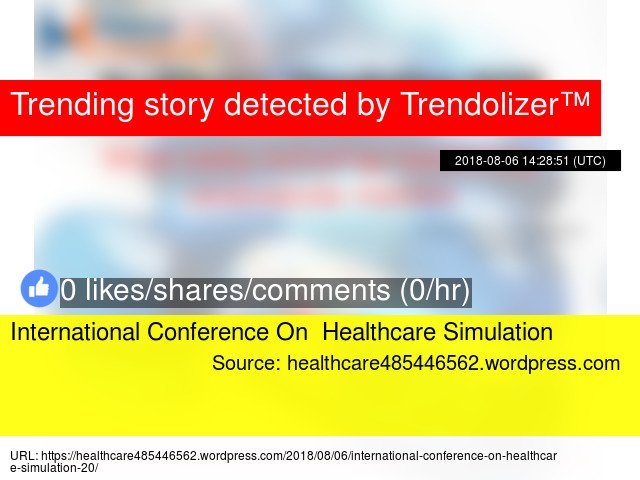 Virtualitizer's tweet image. International Conference On  Healthcare #Simulation #Virtualrealitytechnology #realitytechnology virtualreality.trendolizer.com/2018/09/intern…