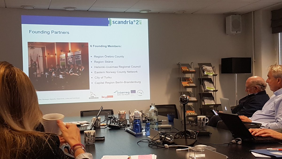 DKeljalic's tweet photo. #Scandria2Act Project Partner Meeting in Helsinki 🇫🇮 Working on hot topics such as Clean Transports, Multimodal Transports and the upcoming multilevel organization - Scandria Alliance. Also a visit to the Vuosaari Harbour 🏗️🚢 @regionorebrolan @LovisaUROL https://t.co/2B1tmyaIdE
