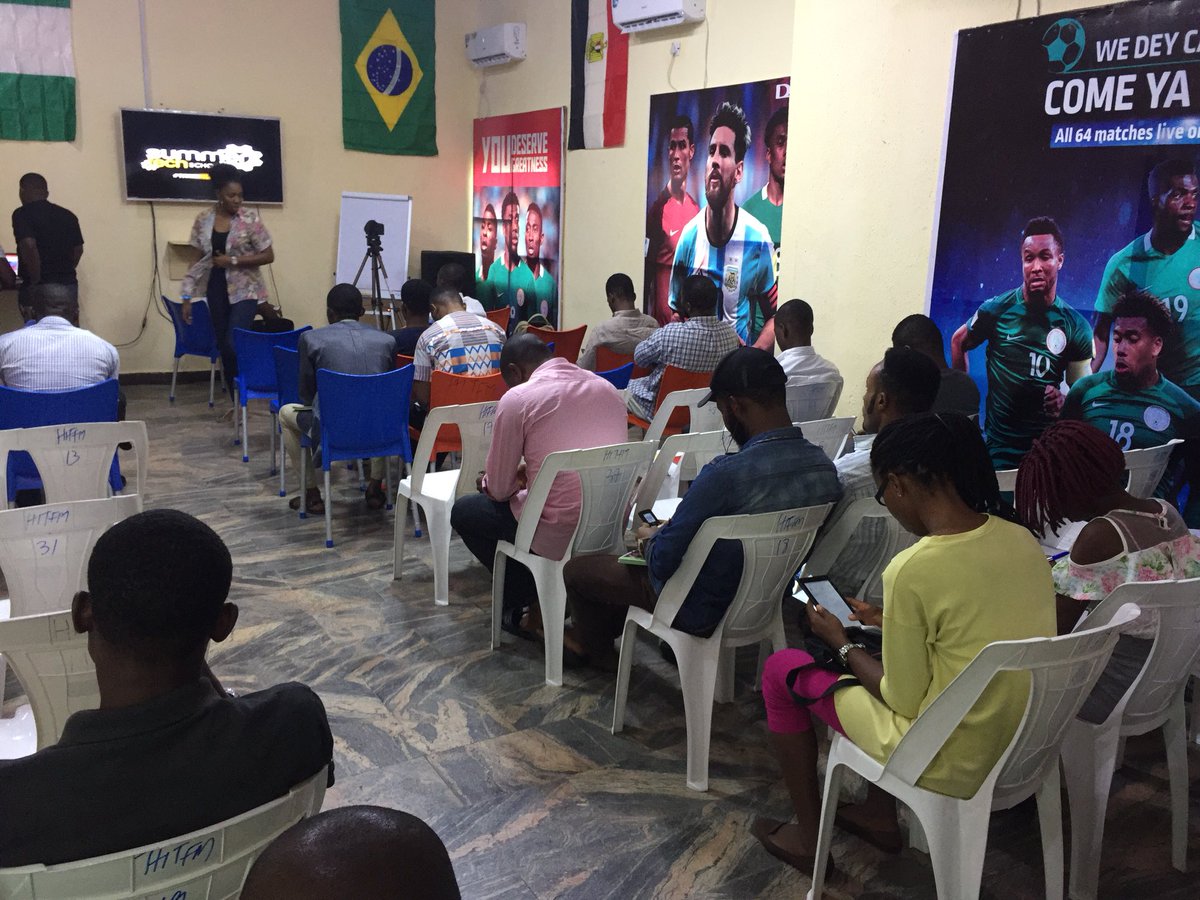 HitFMCalabar's tweet photo. Day2 of the 2018 #SummerTechSchool with  @kukurukuboy at @HitFMCalabar conference Hall and today we are talking Fundamentals of lightening , contracts and more .... https://t.co/MXEw9Ncglp