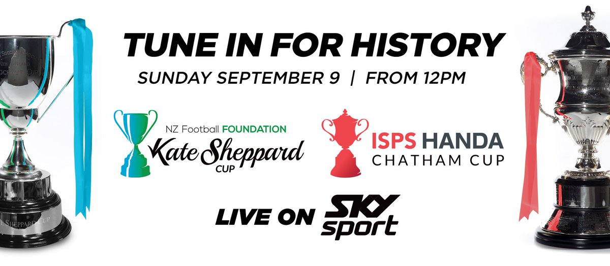 NZ_Football's tweet image. Don't worry if you can't make the @nzf_foundation #KSCup and ISPS Handa #ChathamCup Finals because you can watch it on @skysportnz Sport NZ #KSCup @dunedintech vs @FHMAFC @ 12:00 #MakeaNameforYourself. #ChathamCup @BUAFC_NZ vs @western_subs_fc @ 15:30 #WeLovethechathamCup #GetIn