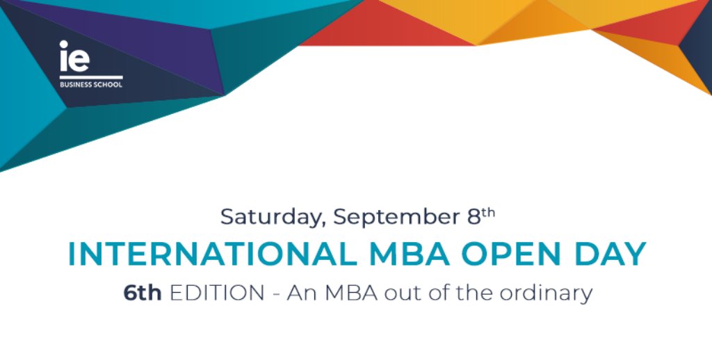 IEbusiness's tweet photo. Join us in #Madrid this weekend for the International MBA Open Day! Learn more about the #ieIMBA, career opportunities, experience a professional workshop and meet international students and @ieAlumni: https://t.co/BQkhexu2Ig https://t.co/LnkWr1rVrV
