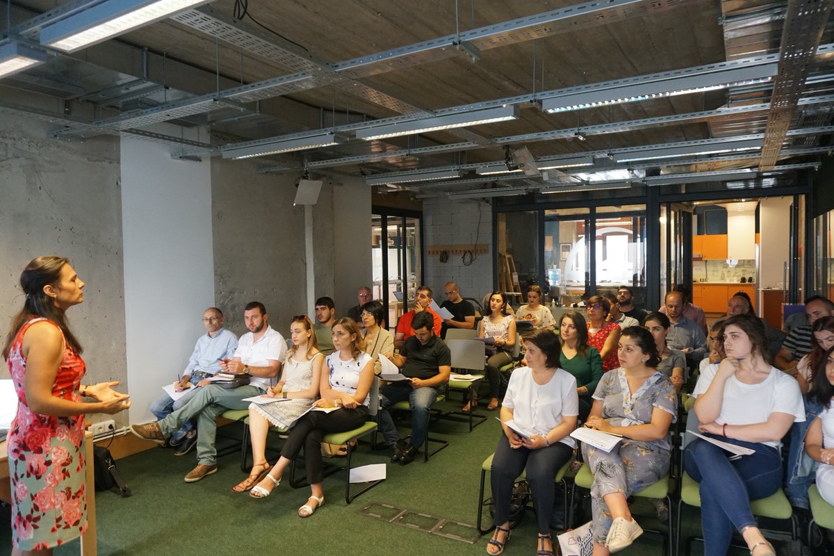 EPFArmenia's tweet photo. We've just started Idea Validation Training. In 4 weeks participants will be packed with knowledge on startups, business idea refinement, both theoretical and practical sides. 
This is a part of #Bridge4CSOs programme implemented by @AGBUarmenia and us, supported by @EU_Armenia https://t.co/vg9DH9JHUj