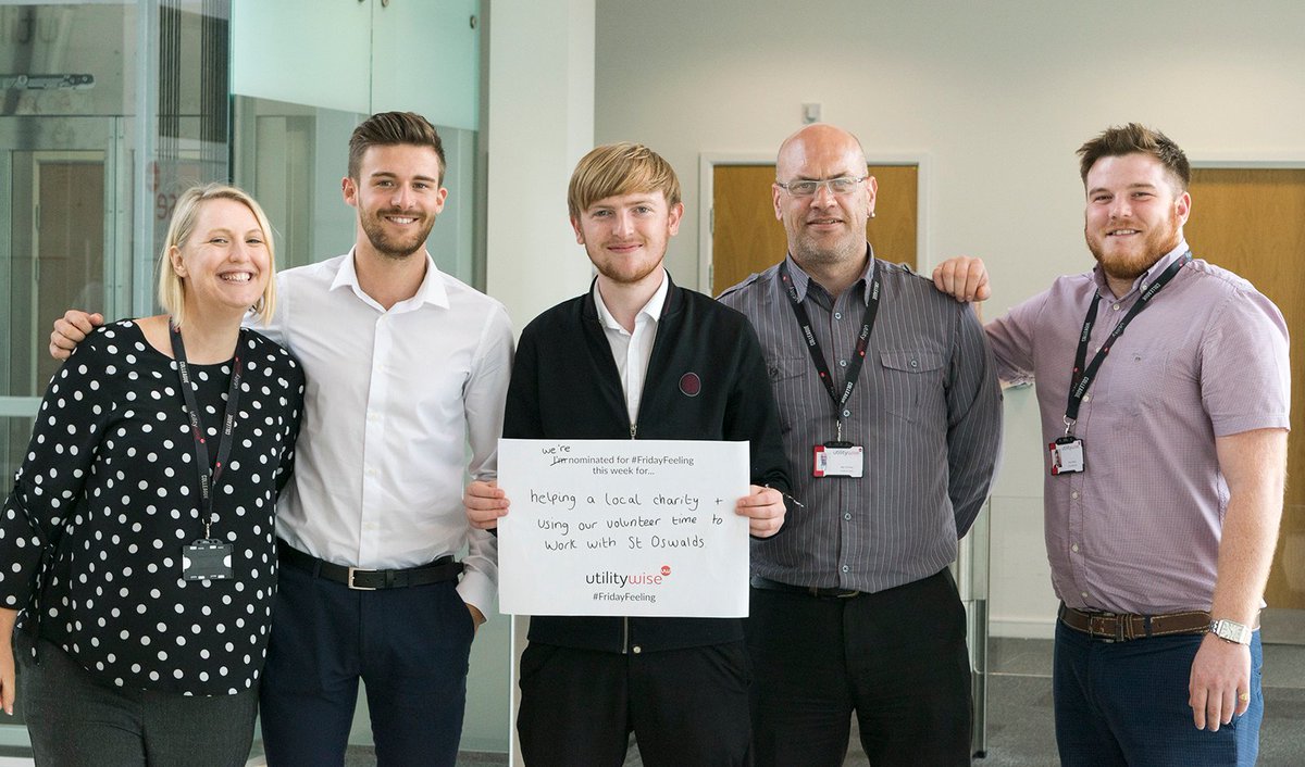 utilitywiseplc's tweet photo. Huge well done to this wonderful team! Using their volunteering time to help St Oswalds and raise money for charity #FridayFeeling https://t.co/N7elOgJPmX