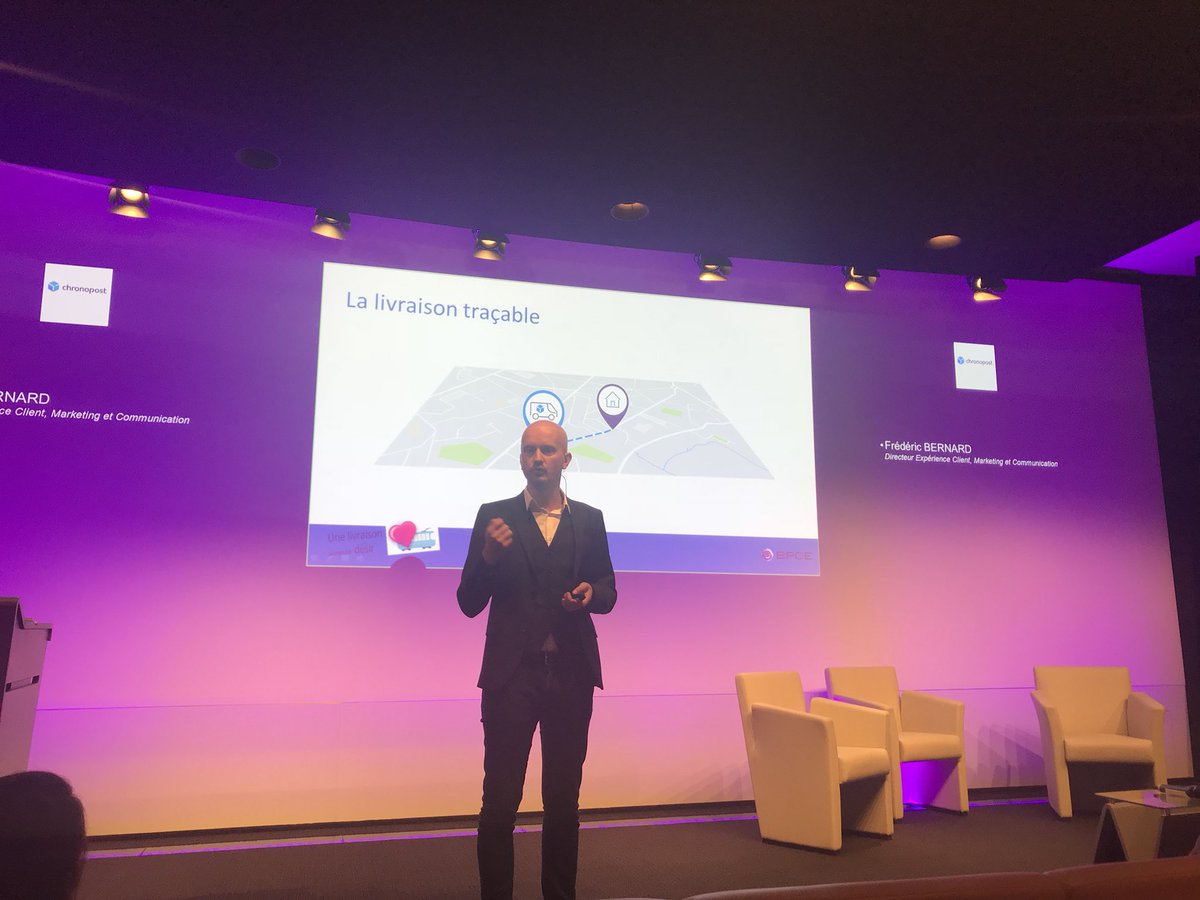 Chronopost's tweet photo. "Les clients sont devenus des experts de la livraison et veulent pouvoir choisir leurs conditions de livraison", @FBRCL, Dir. #ExperienceClient, #Marketing et #Communication chez #Chronopost https://t.co/bWYl0QuUkN