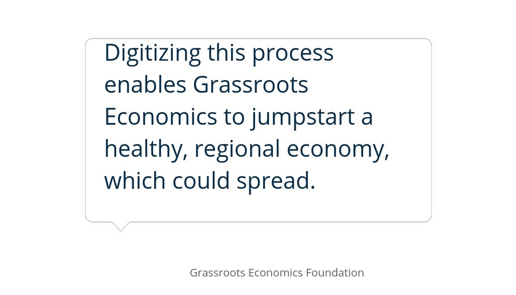 grassEcon's tweet photo. "The Bangla-Pesa supplements a suite of paper tokens already in use since 2013, intended to relieve the community's strained credit system." https://t.co/grAexNkyV2 #EconomicsForChange #Bancor #GrassrootsEconomics #wor #Blockchain https://t.co/PHfTdW5EM3