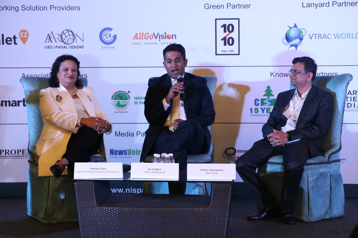 #Paneldiscussion : Developing connected &amp; Smart Cities of Future by Purnima Voria, CEO, <a href="/NUICC/">NUICC</a> , <a href="/pjoeverghese/">P Joe Verghese</a>, Managing Director, @Colliersintlind , Ashwin AmaraPuram, Director, <a href="/AllGoVision/">AllGoVision</a> 
#Expanding #RenewableResources #SmartInvestment #ConnectedTransport <a href="/NispanaOfficial/">Nispana Innovative Platforms</a>