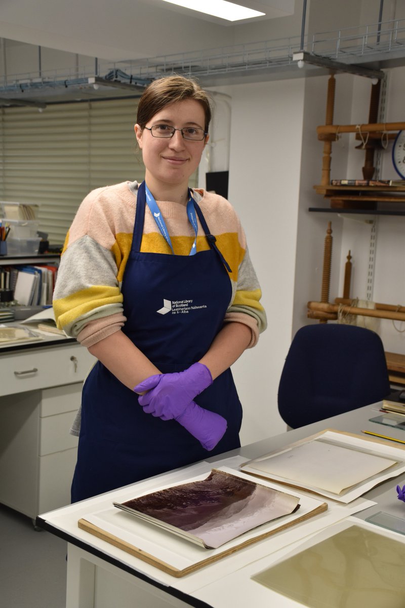 NLSColl_Care's tweet photo. Exciting first week for our new #conservation #intern Rosemary working on #photographiccollections @natlibscot treating and rehousing early #mountaineering #albumenprints. #photoconservation #earlyphotography #FridayFeeling https://t.co/XoopEptvkC