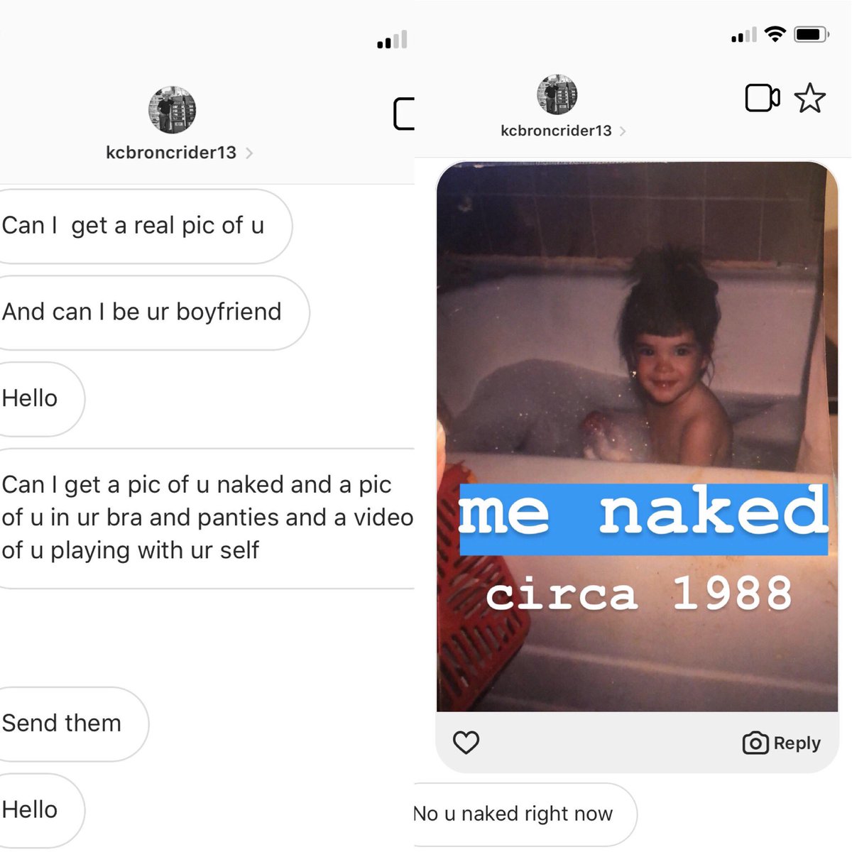 Instagram dm nudes