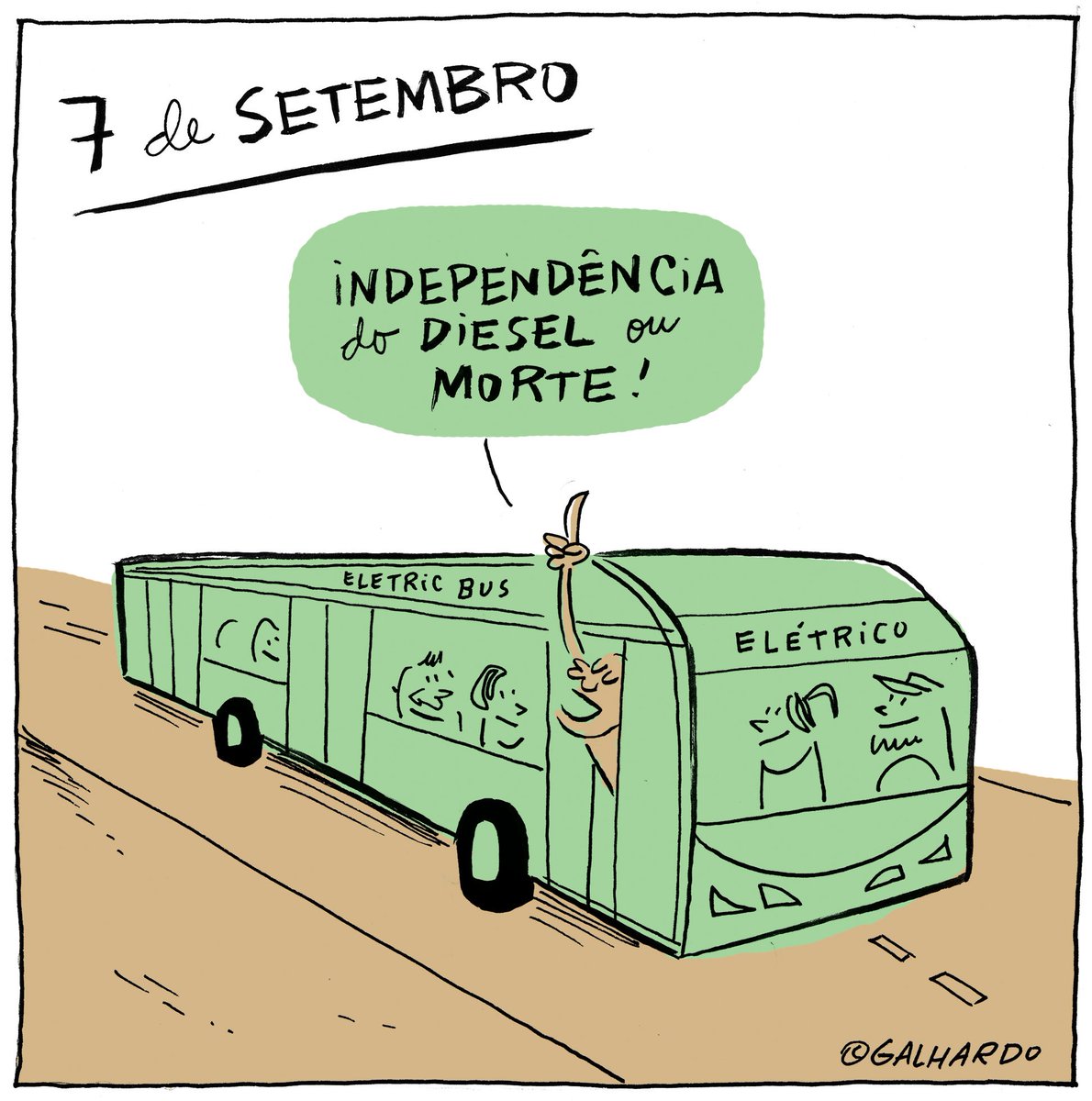 GreenpeaceBR's tweet photo. Independência é poder optar por um país menos poluído, mais saudável e seguro, ou seja, sem petróleo. #ChegaDeEnergiaSuja #ByeDiesel https://t.co/jiDrVQBP6Q