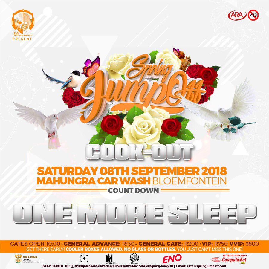 Anehzie's tweet image. Nizwile!!! Ndithi 24hrz left until #SpringJumpOff 🔥🔥🤸🏽‍♀️🤸🏽‍♀️. Bloemfontein stand up!! We're gonna be within ksasa🔥🍾
#SpringJumpOffCookOut 

It's not too late...run and get your ticket today!! @Computicket 💃🏽💃🏽