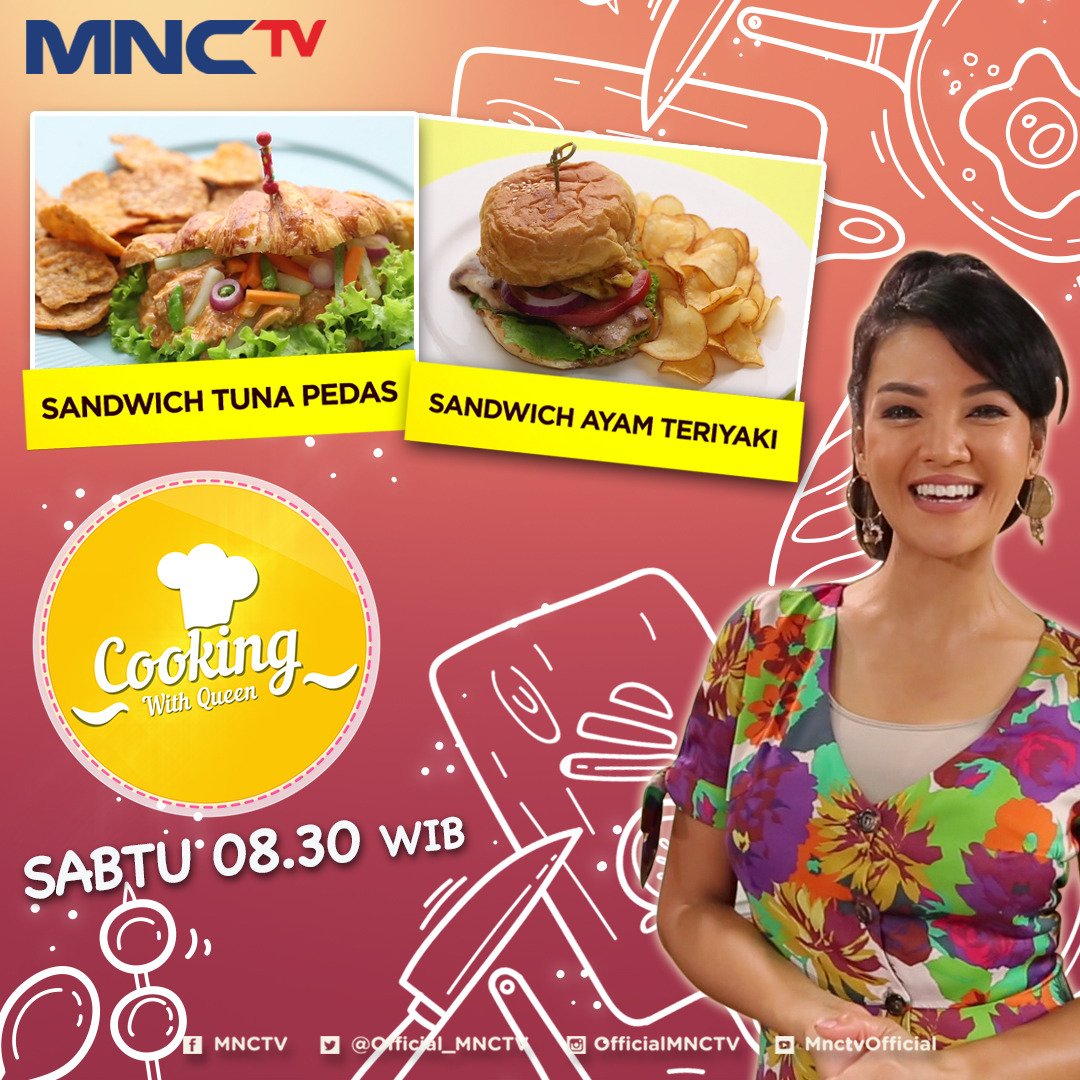 Official_MNCTV's tweet photo. Walaaa.. Mau sandwich tuna pedas dan sandwich ayam teriyaki ? Masaknya mudah, hasilnya lezat dan instagramable banget! Yuk #CookingwithQueen @quinnfarah SABTU pukul 8.30 WIB di MNCTV https://t.co/CnTV9WYkwu