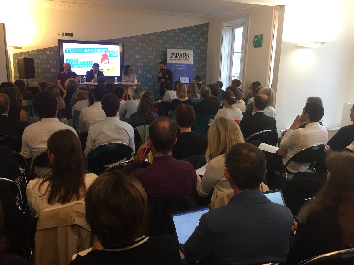 france_bertrand's tweet photo. Quand les Alumni reviennent faire un 🔝event au #WaiParis. #TFriday10 de @2Spark_company avec @bernardharambillet de @Veolia et @ClaudeMonier de @SonyMusicFr @lpawlicz La #DRH au service de la transformation. ❤️ https://t.co/E403zPDBZf