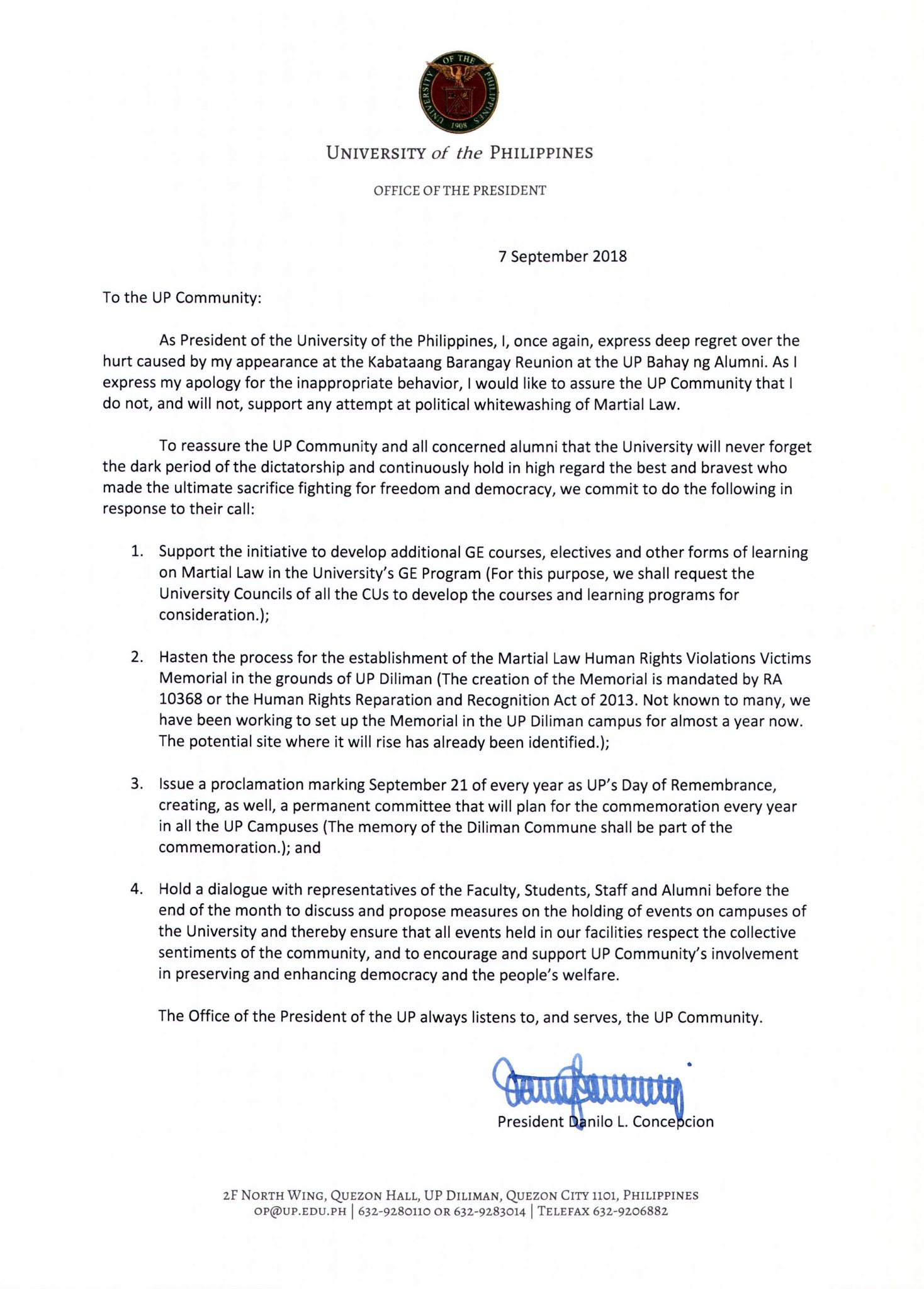 University of the Philippines on Twitter: "A Letter from ...