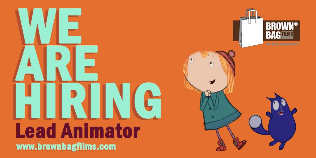 BrownBagJobs's tweet photo. 📣 Calling all Lead Animators! We need YOU to join our team 👉 https://t.co/rbHahGhEa0

#BrownBagDublin #WeLoveAnimation https://t.co/t22BJ8Eibl