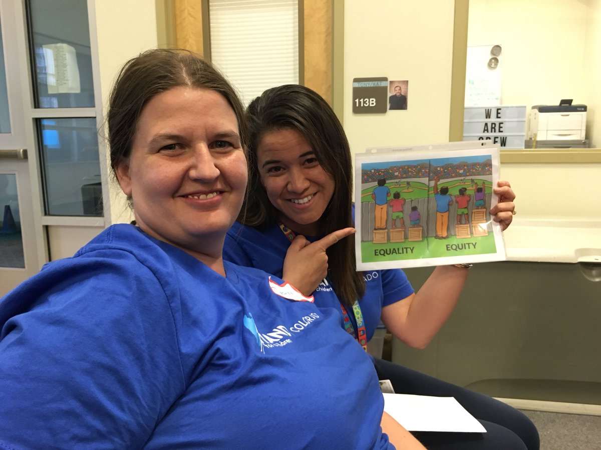 ColoradoStand's tweet photo. Our Stand leaders, Jeannie &amp; Carolina, know the difference between equity &amp; equality. Do you? Find out here: https://t.co/CaMq2Fv95y https://t.co/uu7yMiy8Q3