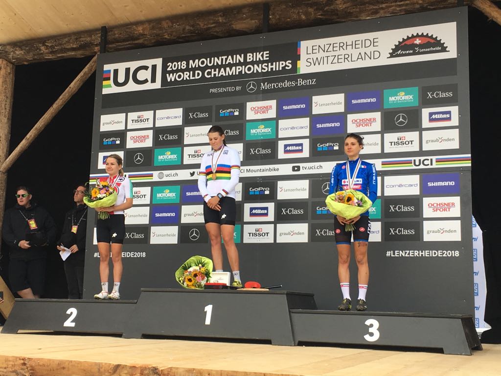 Federciclismo's tweet photo. Che bella medaglia e che bella gara #MarikaTovo 😍 Complimenti anche a #ChiaraTeocchi 14^ #MartinaBerta 15^ e #GiorgiaMarchet 16^ #lenzerheide2018 #NazionaleCiclismo🇮🇹 👏👏 https://t.co/ojWjgXoYQP