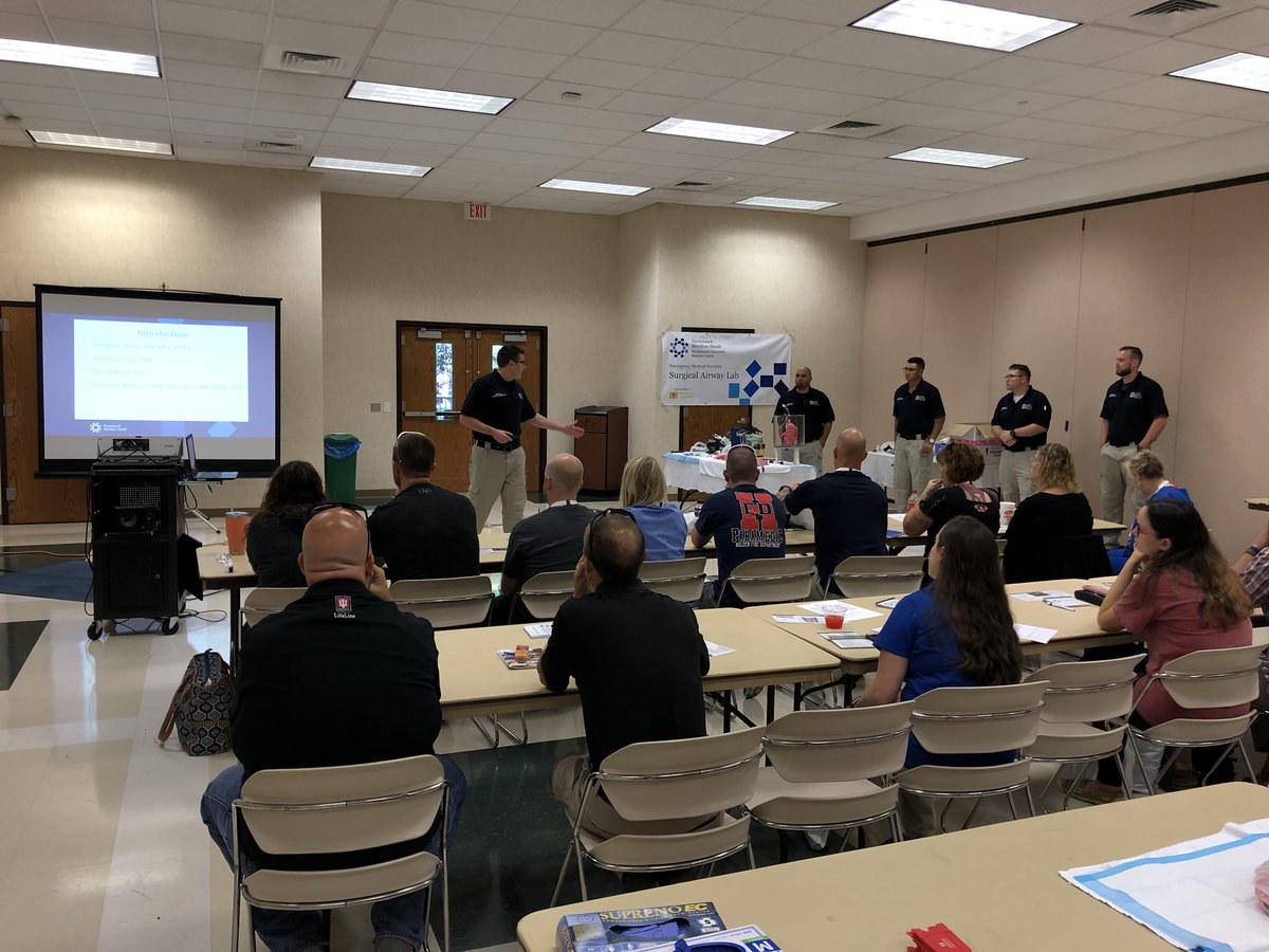 The Surgical Airway Lab Pre-Conference led by staff from the Hackensack Meridian Medical Center is discussing the challenges of a “cannot intubation, cannot oxygenate” scenario and how to care for those patients. #ECHONOOGA