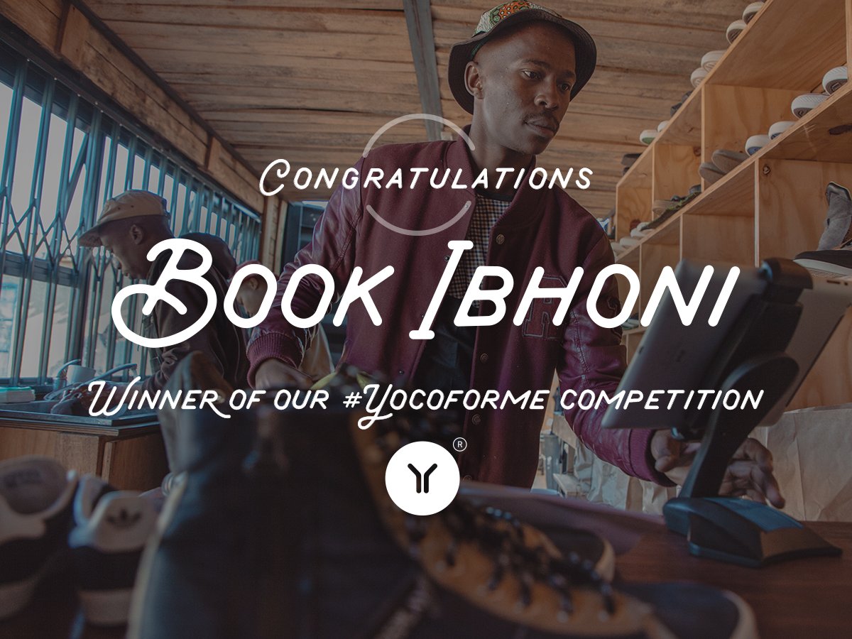 Yoco_ZA's tweet photo. Congratulations to Mpumi and the @book_ibhoni team, winners of the #YocoForMe competition ๐ Thank you for sharing your story with us.
They've won R10 000 worth of Yoco card readers and hardware to help grow their business. See all entries here https://t.co/XkNJhVcKyg https://t.co/rvmwvOusVA