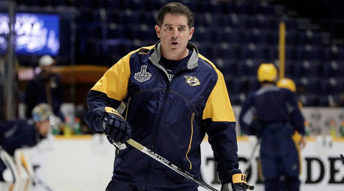 PredsAlmanac's tweet image. #OTD in #Preds history (2016):
Nashville signs Head Coach Peter Laviolette to a 2yr extension.

(pic: John Russell)