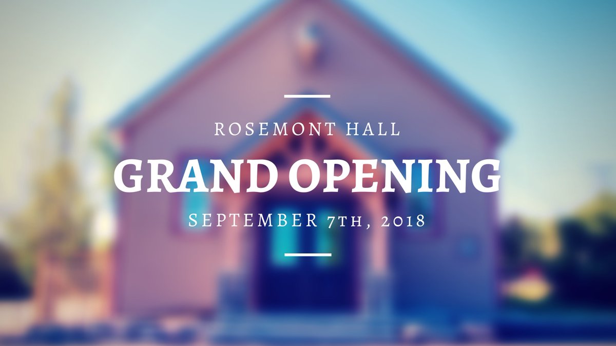 Destination Rosemont (@destrosemont) on Twitter photo Today is the big day! Join us at your leisure at Rosemont Hall from 6-8 pm. We look forward to visiting with our community and debuting the new space! Be sure not to miss the ribbon cutting with <a href="/DufferinBiz/">DufferinBoardOfTrade</a> and <a href="/allistonchamber/">Alliston Chamber</a> commencing at 7 pm. bit.ly/2wSKSMe Today is the big day! Join us at your leisure at Rosemont Hall from 6-8 pm. We look forward to visiting with our community and debuting the new space! Be sure not to miss the ribbon cutting with <a href="/DufferinBiz/">DufferinBoardOfTrade</a> and <a href="/allistonchamber/">Alliston Chamber</a> commencing at 7 pm. bit.ly/2wSKSMe