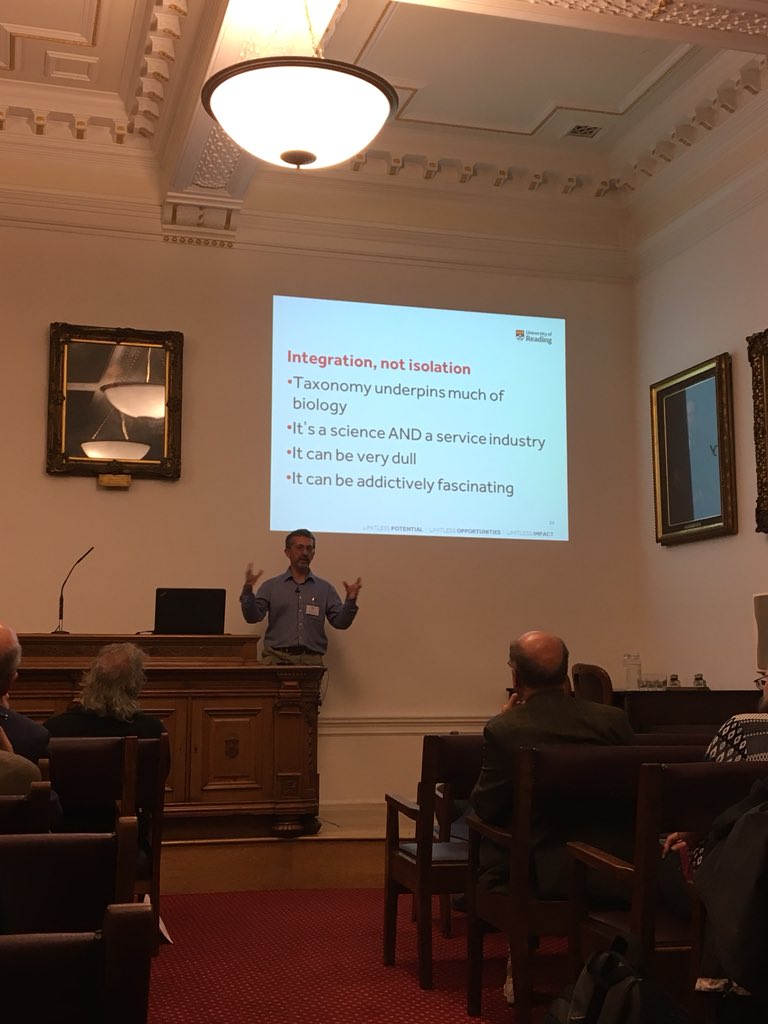 lfgilroy's tweet photo. @BotanyRNG talking about just how fun taxonomy can really be at the @LinneanSociety today. 
#Taxonomy #UoR #MScPlDiv #herbaria #systematics https://t.co/NpwOyQaQ0Z